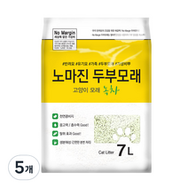 노마진 응고형 고양이 두부모래 녹차향, 7L, 5개