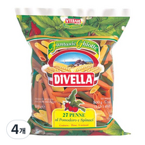 디벨라 삼색펜네 지티 리가떼 파스타, 500g, 4개