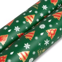 해피트리 크리스마스 종이포장지, 그린, 2개