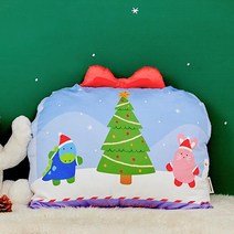 밀로앤개비 크리스마스 에디션 동물 베개 마이크로 화이바 솜포함, 스노우볼 프렌즈