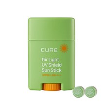 김정문알로에 큐어 에어 라이트 UV 쉴드 선스틱 SPF50+ PA++++ 20g + 미니 2X 크림 3.5g x 2p 세트, 1세트