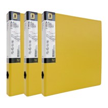 오렌지오피스 신소재 D링 바인더 3cm 3공, 옐로우, 3개