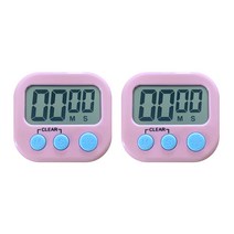 블럭마트 조리용 자석 주방 전자타이머, 핑크, 2개입
