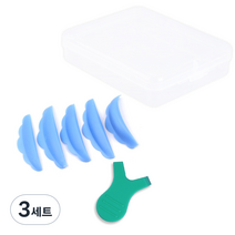 노글루 속눈썹펌 파랑이 L컬 롯드 5p + y 헤라 + 케이스 세트, 혼합색상, 3세트