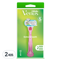 질레트 비너스 엑스트라스무스 여성용 면도기 핸들 + 날 2p, 2세트