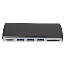 무아스 C타입 USB허브 P1 HDMI + SD + micro SD + USB 3포트 + 충전, MHHUB-P1, 그레이
