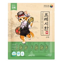 휘슬 프레시한 스틱 반려동물 간식 15g, 완도 전복, 20개
