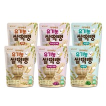 아이배냇 유기농 떡뻥 혼합세트 백미 2p + 자색고구마 2p + 시금치 2p, 백미맛, 자색고구마맛, 시금치맛, 1세트