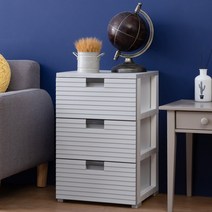 아임홈리빙 LINE 클래식 3단 서랍장, 그레이, 1개