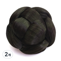 알리다 올림머리 가채 한복머리장식, 블랙, 2개