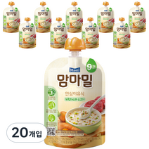 맘마밀 안심이유식 9개월부터, 녹황채소와 소고기, 100g, 20개
