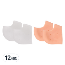 씨로이 발 뒤꿈치 보호패드 흰색2p+살색2p, 12세트