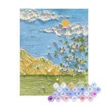 리빙토픽 DIY 유화 풍경 그리기 페인팅 세트, 2