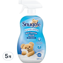 스너글 섬유탈취제 본품, 470ml, 5개, 블루스파클 플러스