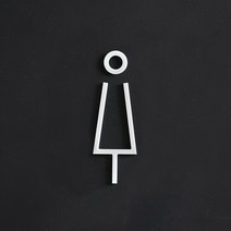 화장실 표지판 TX타입 백색여자, 여자, 1개