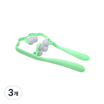 마스문도 롤링볼 목 어깨 척추 마사지기, 그린, 3개