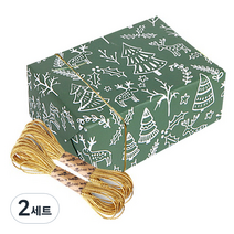 인디케이 모던 그린 루돌프 포장지 10p + 샌드 골드 금사 2p, 모던 그린 루돌프(포장지), 샌드 골드(금사), 2세트