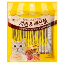 탐사 국내생산 짜먹는 고양이간식, 치킨 + 해산물, 20개입