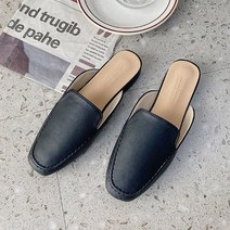 라블 여성용 발편한 스퀘어토 스티치블로퍼