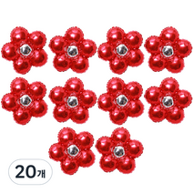 리빙다 꽃은박풍선(레드) 10개입, 레드, 20개