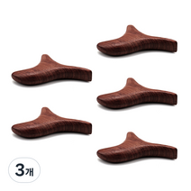 블럭마트 심플 나무 괄사 5p, 브라운, 3개