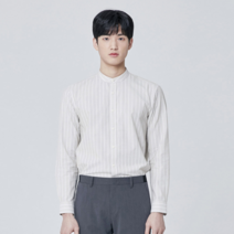 마인드브릿지 남성용 순면 스트라이프 스탠에리 세미오버셔츠 MUWS2103