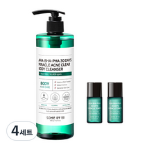 썸바이미 아하 바하 파하 30 데이즈 미라클 아크네 클리어 바디클렌저 400g +미라클토너 6ml 2개, 4세트