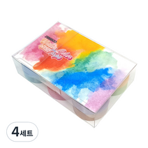 신우 도안없는 수채화 모자이크 마스킹테이프 미술놀이 12색 테이프12개, 4세트