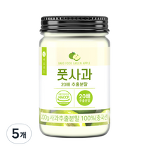 바로푸드 풋사과 20배 추출분말, 200g, 5개