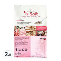 닥터소프트 더독 치킨 1세 이상 어덜트 성견용 사료, 닭, 3kg, 2개