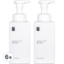 생활공작소 핸드워시 솝 용기 청포도향, 520ml, 6개