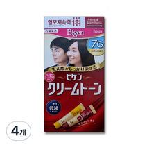 비겐 크림톤 염색제 40g, 7G 자연 흑갈색, 4개
