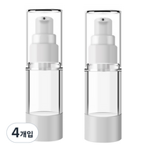 DM 뷰티 휴대용 펌프 로션 공병 플랫 진공 30ml, 혼합 색상, 4개입