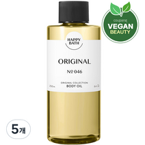 해피바스 오리지널 컬렉션 바디오일 오리지널, 5개, 250ml