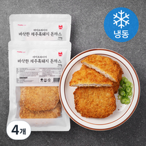 프레슬리쿡 에어프라이어 바삭한 제주흑돼지 돈까스 (냉동), 300g, 4개