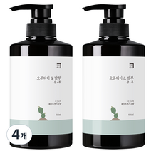 살림백서 오푼티아&밤부 샴푸 화이트머스크향, 500ml, 4개
