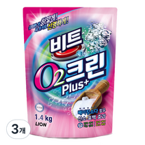 비트 O2 크린플러스 표백제, 1.4kg, 3개