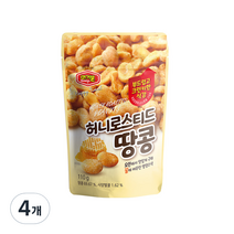 머거본 허니로스티드 땅콩, 110g, 4개