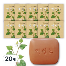 골드스타 야생 어성초 비누 꽃향 + 비누거품망 랜덤발송, 100g, 20개