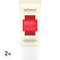 셀퓨전씨 더마 릴리프 썬스크린 100 본품 SPF50+ PA++++, 35ml, 2개