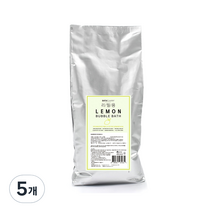 바스참 사해소금 버블바스 거품 입욕제 레몬 리필용, 1kg, 5개