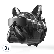 도그독 차량용 방향제 D-E1 불독 메탈릭블랙 블랙체리, 3개