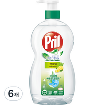 프릴 시크릿 오브 그린파워 주방세제 레몬 그라스향, 700ml, 6개