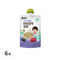 베베쿡 한우 참깨 김죽 실온이유식 후기 100g, 6개