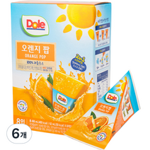 돌 후룻팝 오렌지 8p, 496ml, 6개