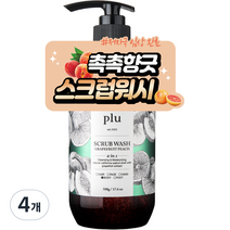 플루 스크럽워시 자몽피치, 500g, 4개