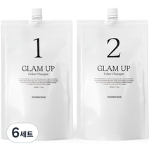 라온 글램업 블랙빼기 컬러체인저 1제 200ml + 2제 200ml 세트, 6세트