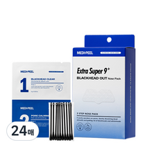 메디필 엑스트라 슈퍼9 플러스 블랙헤드 아웃 노우즈 팩, 8g, 24매, 8개입