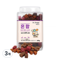 닥터도기 져키 반려견 간식, 혼합맛, 3개