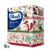 잘풀리는집 미용티슈 220매, 220개입, 9개